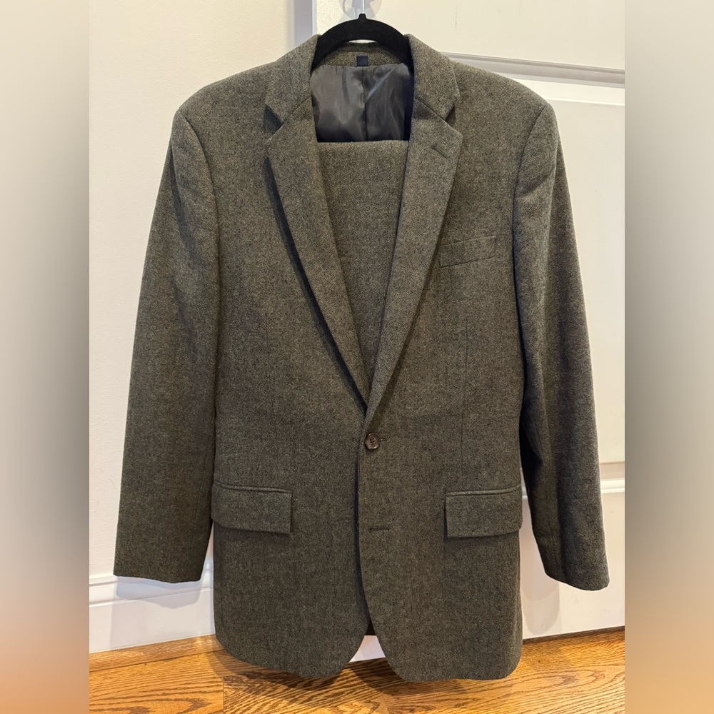 J.Crew Men’s Green Wool Suit